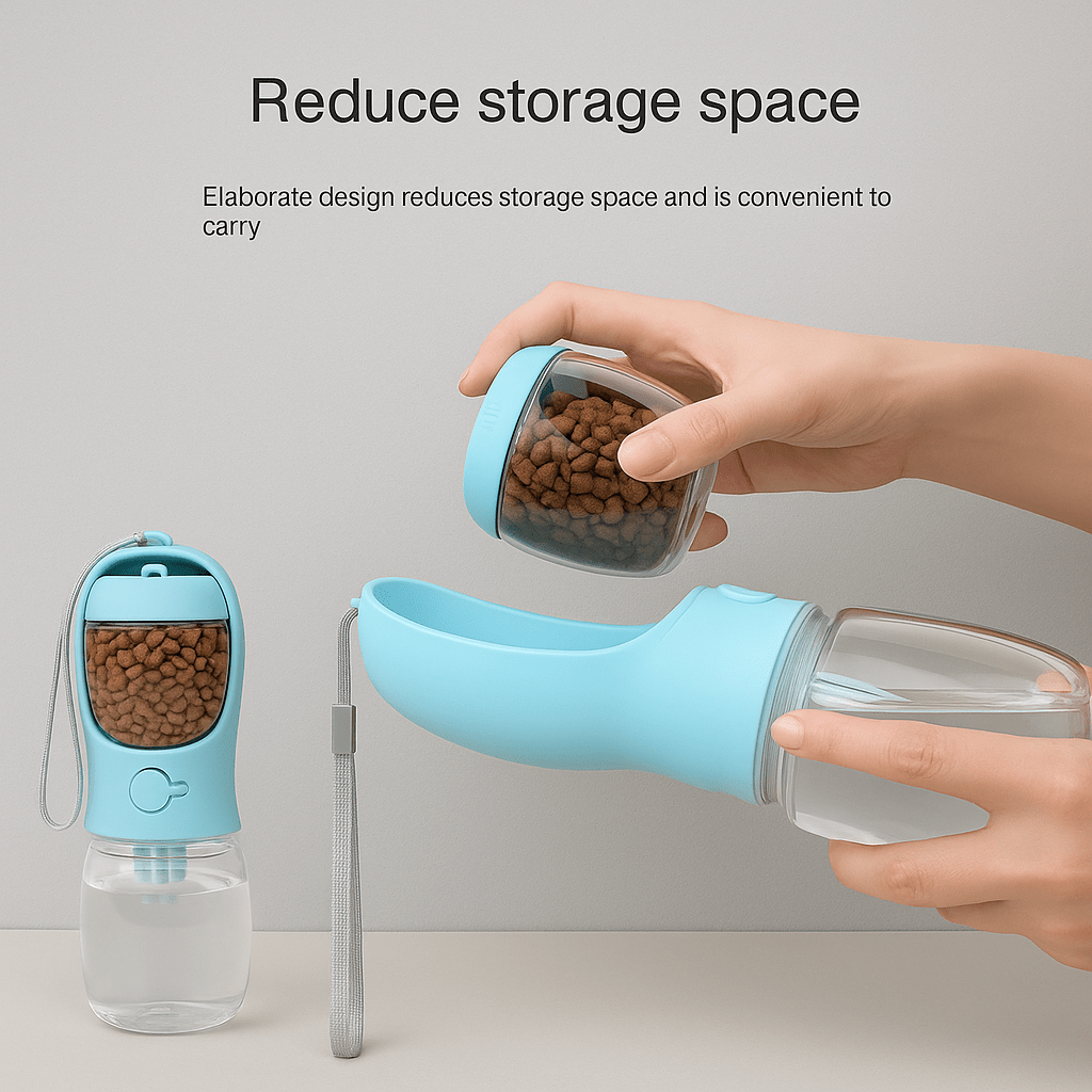 PetGo 2 - in - 1 Travel Bottle Modern Lifestyle & Travel Essentials by Dropsity