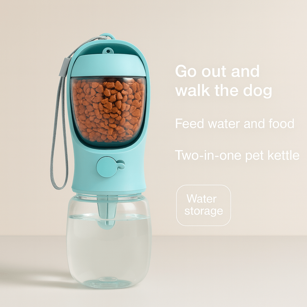 PetGo 2 - in - 1 Travel Bottle Modern Lifestyle & Travel Essentials by Dropsity